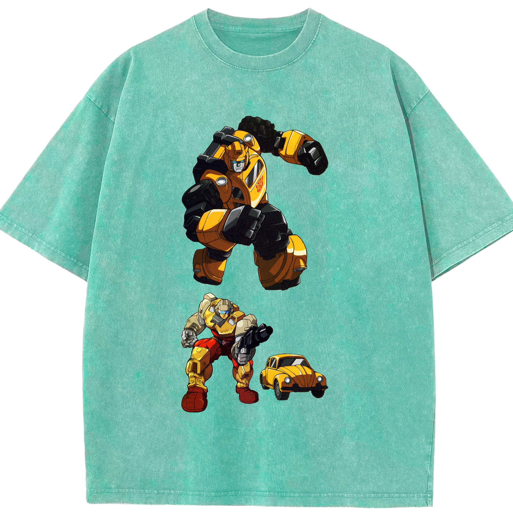 （画像用）  綿100% ヴィンテージ風 半袖Tシャツ（フロントプリント）